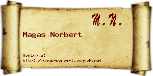 Magas Norbert névjegykártya