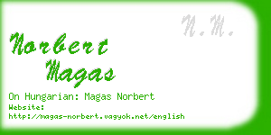 norbert magas business card